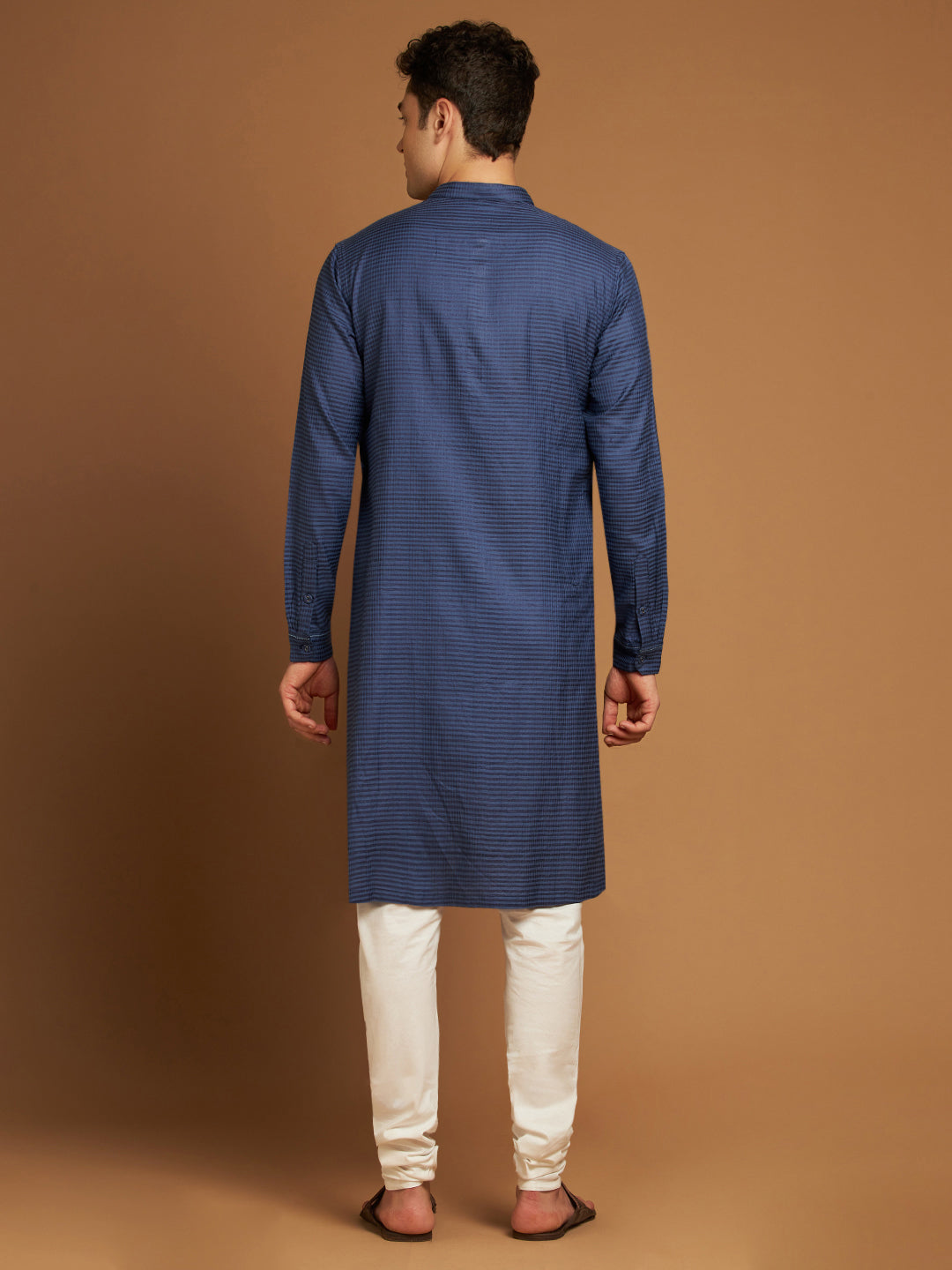 Indigo Kurta with Traditional Hindustani Design