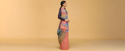 GRWM content changing saree draping styles