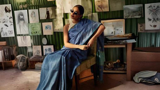 how to drape a silk saree