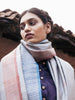 Handwoven Red and Blue Kosa Dupatta