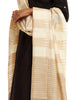 Handwoven  Natural Kosa Silk Dupatta with Temples and Stripes