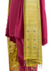 Handwoven Kosa Dupatta in Moss Green with Multicolor Motifs