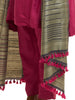 Handwoven Green Kosa Dupatta with Multicolor Motifs