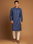 Indigo Kurta with Traditional Hindustani Design