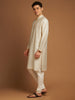 Tussar Silk Long Kurta with Aari Embroidery