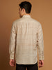 Kosa Shirt with Striped Fabric and Wooden Buttons