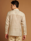 Natural Silk Kurta with Striped Fabric