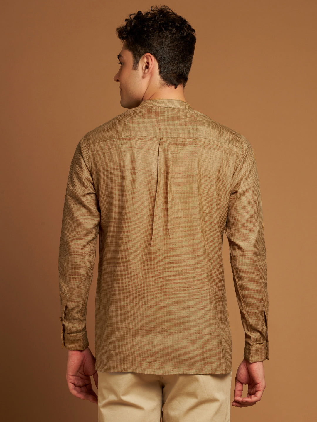 Kosa Relaxed Fit Kurta with Tribal Yoke Embroidery